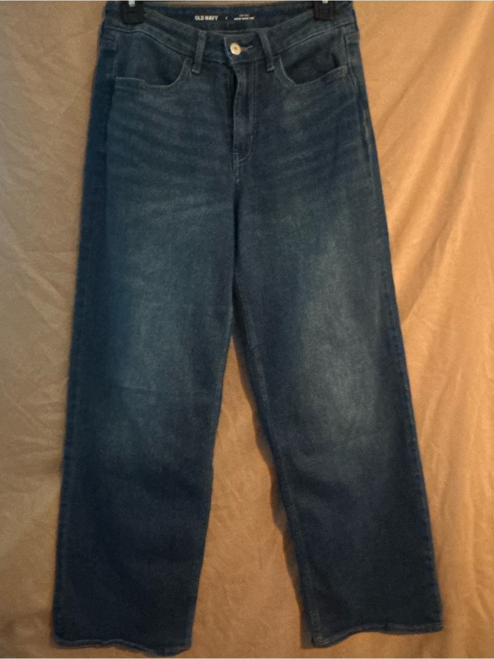 Old Navy Dark Blue High-Rise WOW Wide Leg Straight Jeans